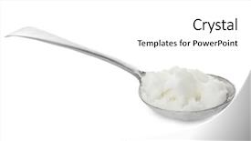  Presentation with coconut oil - Slide deck having metal spoon with coconut oil background and a white colored foreground