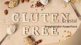  Presentation with almond - Presentation design featuring metal-spoons-of-various-gluten background and a lemonade colored foreground