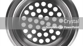  Presentation with stainless steel - Presentation theme consisting of metal-stainless-steel-kitchen-sink background and a gray colored foreground