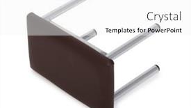  Presentation with leather - PPT layouts consisting of metal-stool-with-leather-seat background and a white colored foreground