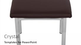  Presentation with leather - Colorful presentation theme enhanced with metal-stool-with-leather-seat backdrop and a white colored foreground