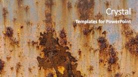  Presentation with paint - Cool new PPT theme with metal texture with blue paint backdrop and a coral colored foreground