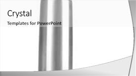  Presentation with napkin - Theme enhanced with metal thermos on napkin isolated background and a white colored foreground