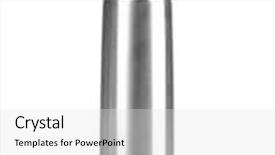  Presentation with napkin - PPT theme consisting of metal thermos on napkin isolated on white background and a white colored foreground