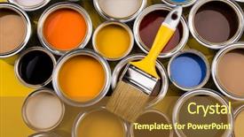  Presentation with paint - Presentation enhanced with metal tin cans with color background and a red colored foreground