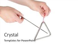  Presentation with metal music - Amazing presentation having metal triangle on white background backdrop and a white colored foreground