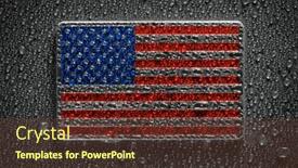  Presentation with america flag - Slide deck consisting of metal-us-american-flag-covered background and a  colored foreground