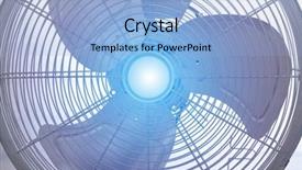  Presentation with metal - Amazing slide set having metal ventilation fan on floor backdrop and a light blue colored foreground