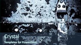  Presentation with nano composites and metal - Presentation theme with metal-wall background and a ocean colored foreground