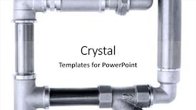  Presentation with water pipe - Slides consisting of metal water pipes background and a white colored foreground