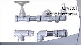  Presentation with water pipe - Cool new presentation design with metal water pipes backdrop and a white colored foreground