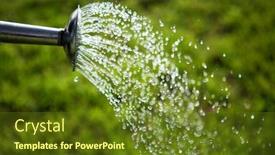  Presentation with metal - Beautiful presentation theme featuring water the green grass backdrop and a tawny brown colored foreground