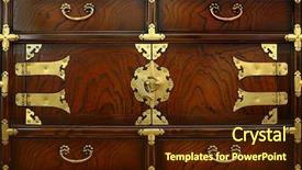  Presentation with cabinet - Beautiful presentation theme featuring five white dices in a row on white background backdrop and a white colored foreground