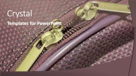  Presentation with luggage - Theme featuring metal-zipper-of-a-luggage background and a gray colored foreground