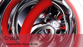  Presentation with mercury - Slides featuring metalic mercury - alu red metall rings background and a  colored foreground