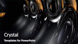  Presentation with black - Presentation theme with metalic mercury - black metall rings 01 background and a  colored foreground