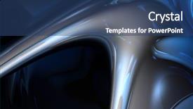  Presentation with blue - Cool new PPT theme with metalic mercury - blue metall background backdrop and a  colored foreground