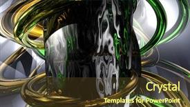  Presentation with foundry liquid metal from blast - Beautiful slides featuring metalic mercury - liquid metall toruses backdrop and a tawny brown colored foreground