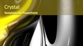  Presentation with liquid - Slide deck consisting of metalic mercury - liquid yellow metall 01 background and a tawny brown colored foreground