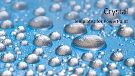  Presentation with mercury - Theme having metalic mercury - metallic rain background and a light blue colored foreground