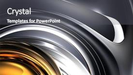  Presentation with gold silver - Beautiful PPT theme featuring metalic mercury - silver gold metall 03 backdrop and a  colored foreground