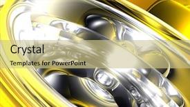  Presentation with gold silver - Presentation featuring metalic mercury - silver gold metall 04 background and a  colored foreground