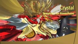  Presentation with mercury - Beautiful presentation theme featuring metalic mercury - yellow red white metall backdrop and a  colored foreground