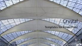  Presentation with structure - Audience pleasing presentation theme consisting of metallic and glass roof structure backdrop and a light gray colored foreground