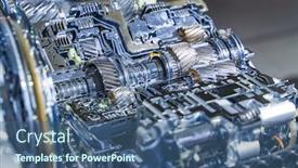  Presentation with automotive - PPT theme consisting of metallic-background-of-car-automotive background and a ocean colored foreground