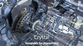  Presentation with automotive - Theme consisting of metallic-background-of-car-automotive background and a ocean colored foreground