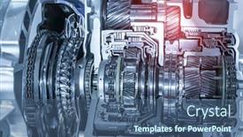  Presentation with automotive - Colorful presentation design enhanced with metallic-background-of-car-automotive backdrop and a ocean colored foreground