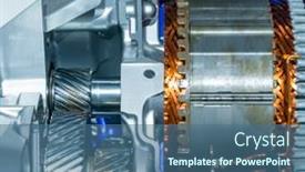  Presentation with automotive - Cool new PPT theme with metallic-background-of-car-automotive backdrop and a ocean colored foreground