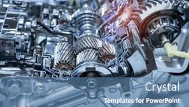  Presentation with automotive - Presentation theme featuring metallic-background-of-car-automotive background and a ocean colored foreground