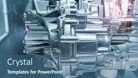  Presentation with suspension - Beautiful presentation featuring metallic-background-of-car-suspension backdrop and a ocean colored foreground