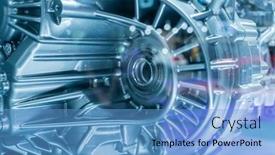  Presentation with suspension - Presentation with metallic-background-of-car-suspension background and a teal colored foreground