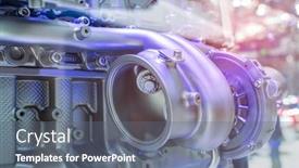  Presentation with suspension - PPT theme with metallic-background-of-car-suspension background and a gray colored foreground