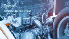  Presentation with suspension - Slide deck consisting of metallic-background-of-car-suspension background and a ocean colored foreground