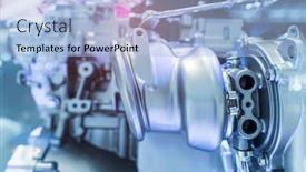  Presentation with suspension - Colorful slide deck enhanced with metallic-background-of-car-suspension backdrop and a light blue colored foreground