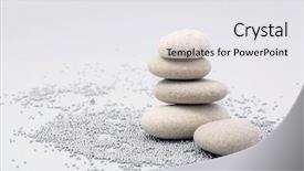  Presentation with balance life - Cool new presentation theme with metallic balls on grey background backdrop and a white colored foreground