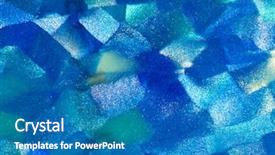  Presentation with blue metallic - Amazing slide deck having metallic blue celluloid texture high backdrop and a teal colored foreground