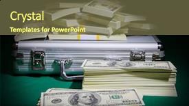  Presentation with metallic - Beautiful presentation theme featuring metallic case with dollars backdrop and a violet colored foreground