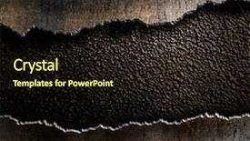  Presentation with crack - Amazing slide deck having metallic crack - damaged metal torn edges background backdrop and a wine colored foreground