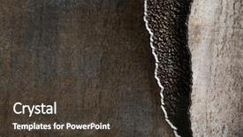  Presentation with crack - Cool new slide deck with metallic crack - grunge metal background with torn backdrop and a dark gray colored foreground