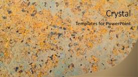  Presentation with blue metallic - Slides consisting of metallic crack - metal texture with blue paint background and a coral colored foreground