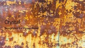  Presentation with texture steel sheet rust corrosion - PPT theme featuring metallic crack - texture rusty metal wall background and a red colored foreground