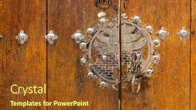  Presentation with metallic - Amazing theme having ancient korea - metallic door knob with wooden backdrop and a tawny brown colored foreground
