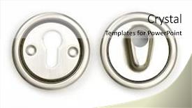  Presentation with metallic - Slides consisting of metallic door lock background and a white colored foreground