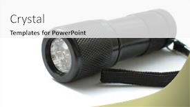 Presentation with metallic - Presentation design with metallic electric torch background and a white colored foreground