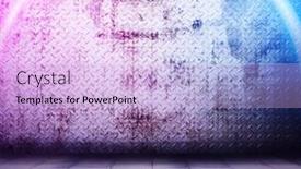  Presentation with neon - Slide deck featuring metallic interior background with neon lights background and a lavender colored foreground