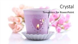  Presentation with white flowers - Beautiful theme featuring metallic lantern and artificial flower backdrop and a white colored foreground